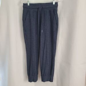 Lululemon Sz 6 Ready to Rulu Cropped Heather Blue Athletic Comfort Jogger Pants